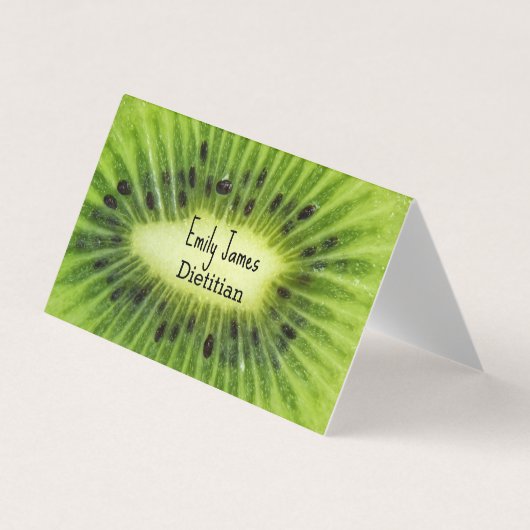 Groene kiwi-vruchten visitekaartje (Voorkant)