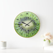 Groene Kiwi wandklok met cijfers (Huis)