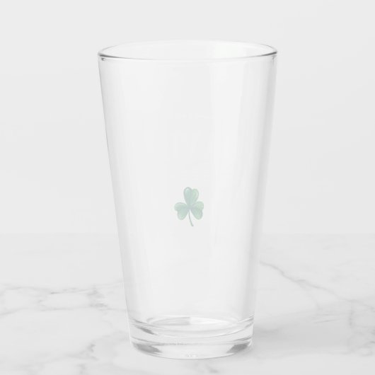 Groene klap White Deco Pint Glass Glas (Achterkant)