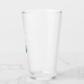 Groene klap White  Deco Pint Glass Glas (Links)