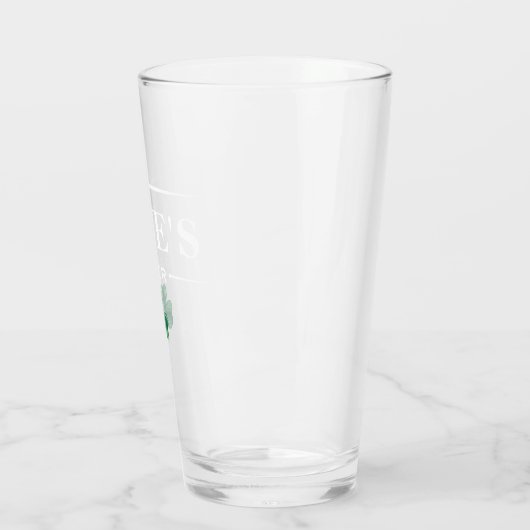 Groene klap White  Deco Pint Glass Glas (Links)