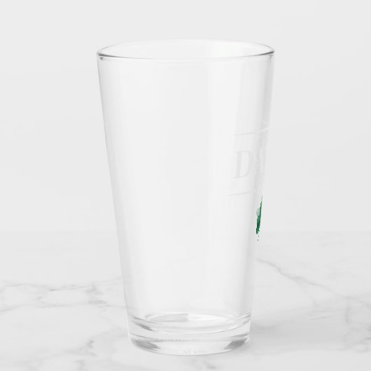 Groene klap White  Deco Pint Glass Glas (Rechts)