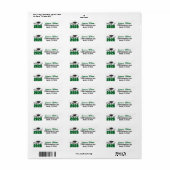 Groene klas van 2026 afstudeeradres etiket (Full Sheet)