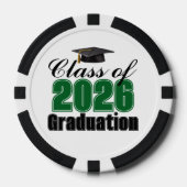 Groene klas van 2026 afstudeerfeest poker chips (Voorkant)