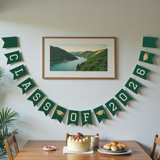 Groene Klas van 2026 Afstudeerfeest Vlaggetjes