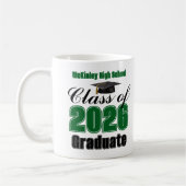 Groene klas van 2026 afstudeergeschenk koffiemok (Links)