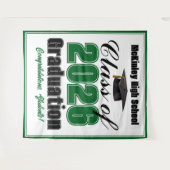 Groene klas van 2026 diploma feest foto booth wandkleed (Voorkant (horizontaal))