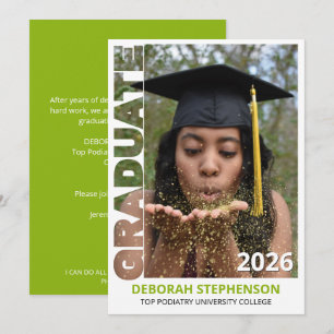 Groene Klas van 2026 Foto Afstudeeraankondiging Kaart