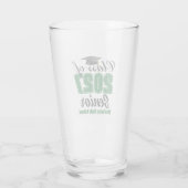 Groene klas van 2027 senioren Custom High School Glas (Achterkant)