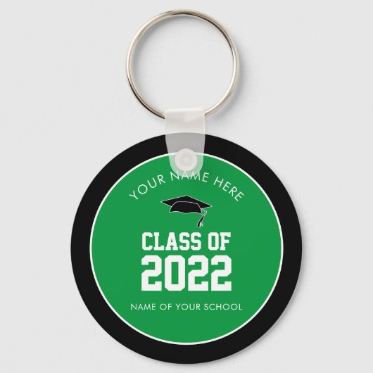 Groene klas van High School Afstuderen Custo Sleutelhanger (Voorkant)