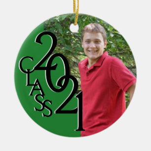 Groene Klasse 2021 Afstuderen Foto Keramisch Ornament
