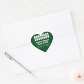 Groene Klasse van 2018 Heart Afstuderen Envelope S Hart Sticker (Envelop)