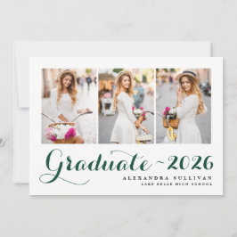 Groene Klasse van 2025 Photo Collage Afstuderen Kaart