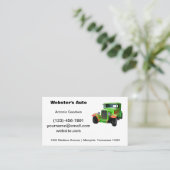 Groene klassieke auto met vlammen Visitekaartje (Staand voorkant)