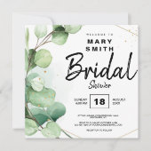 Groene klassieke bruiloft sparen de datum vrijgeze (Voorkant)