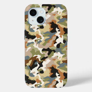 Groene klassieke camouflage iPhone 15 case