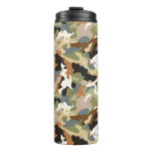 Groene klassieke camouflage thermosbeker (Voorkant)