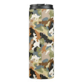 Groene klassieke camouflage thermosbeker (Achterkant)