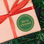 Groene Klassieke Decoratieve Geometrische Vrolijke Ronde Sticker