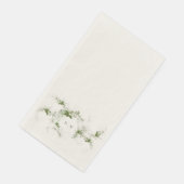 Groene klassieke eucalyptus monogram bruiloft servet (Hoek)