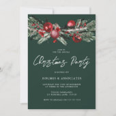 Groene Klassieke Kerstmis Zakelijk Kerstfeest Kaart (Voorkant)