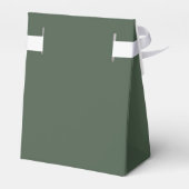 Groene Klassieke Moderne Monogram Huwelijk Bedankdoosjes (Achterkant)