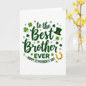 Groene Klaver Beste Broer Kaart (Gele Bloem)