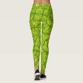 Groene klaver bladeren patroon Lucky Patrick's Day Leggings (Achterkant)