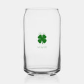 Groene Klaver Blikvorm Glas (Achterkant)