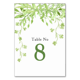 Groene Klaver Bloemen Tafel Kaart