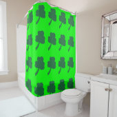 Groene Klaver Douchegordijn (In situ)