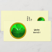 GROENE KLAVER EDELGESTEENTE, ST. PATRICK'S DAG FEE KAART (Voorkant / Achterkant)