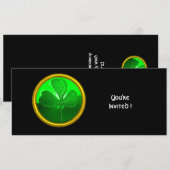 GROENE KLAVER EDELGESTEENTE, ST. PATRICK'S DAY FEE KAART (Voorkant / Achterkant)