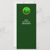 GROENE KLAVER EDELMETAAL, ST. PATRICK'S DAY FEESTJ KAART (Achterkant)