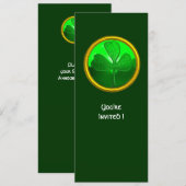 GROENE KLAVER EDELMETAAL, ST. PATRICK'S DAY FEESTJ KAART (Voorkant / Achterkant)