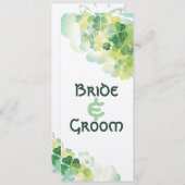 Groene Klaver en Vlinder Hoeken Schema Kaart (Voorkant / Achterkant)