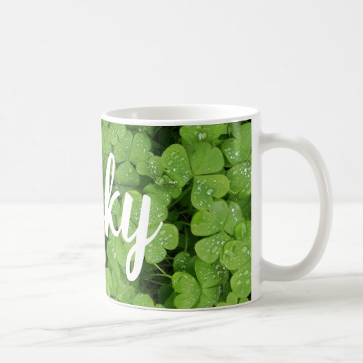 Groene klaver geluk st.Patrick's mok (Rechts)