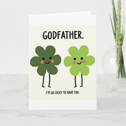 Groene Klaver Godfather Kaart (Voorkant)