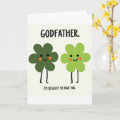 Groene Klaver Godfather Kaart (Gele Bloem)