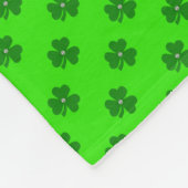 Groene klaver, groene achtergrond voor Baby shower Fleece Deken (Hoek)
