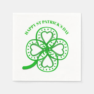 Groene Klaver Hart St Patrick's Day Papier N Servet