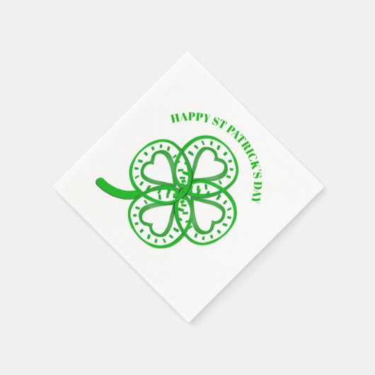 Groene Klaver Hart St Patrick's Day Papier N Servet (Hoek)