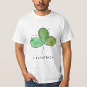 Groene Klaver Ierse Erfgoed T-shirt (Voorkant)