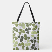 Groene klaver in diverse tinten tote bag (Achterkant)