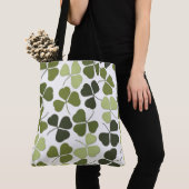 Groene klaver in diverse tinten tote bag (Dichtbij)