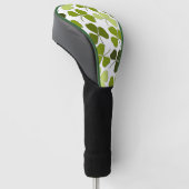 Groene klaver in verschillende tinten golfheadcover (Schuin)