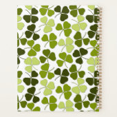 Groene klaver in verschillende tinten planner (Achterkant)