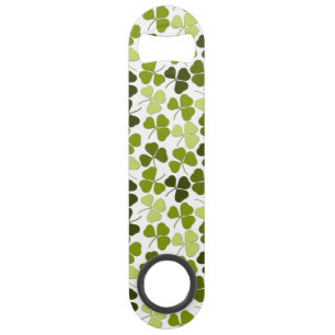 Groene klaver in verschillende tinten speed flessenopener