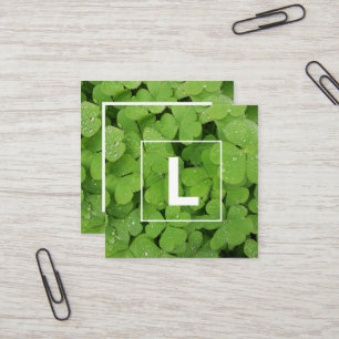 Groene klaver initiaal visitekaartje