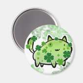 Groene klaver kat magneet (Voorkant / Achterkant)